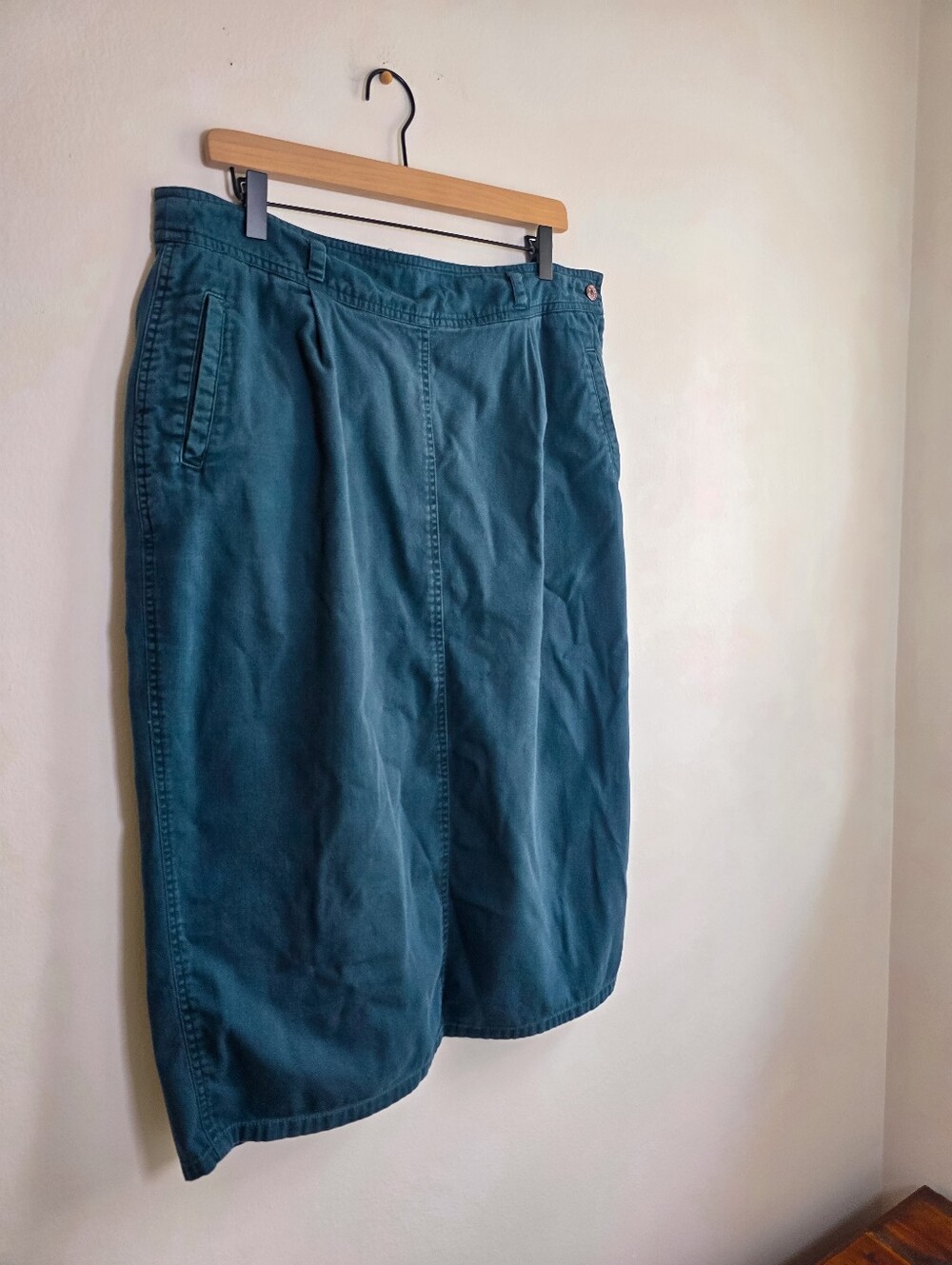 Vintage White Stag Denim Cottagecore Prarie Midi Skirt